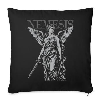Nemesis-Göttin der Rache - Sofakissenbezug 45 x 45 cm - Schwarz - Vorne