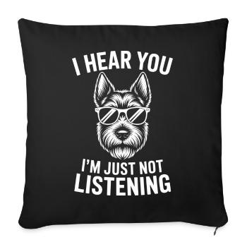 Scottish Terrier Spruch Scottish Terrier Geschenk  - Sofakissenbezug 45 x 45 cm - Schwarz - Vorne