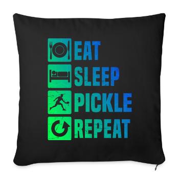 Pickleball Coach Idee für Pickleballspielerin Fans - Sofakissenbezug 45 x 45 cm - Schwarz - Vorne