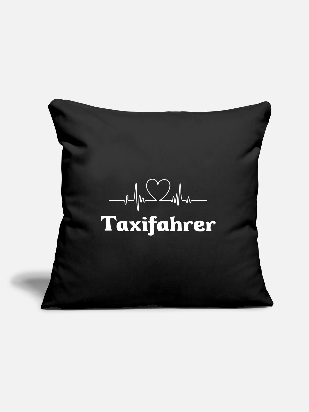Taxifahrer - Sofakissenbezug 45 x 45 cm - Schwarz - Vorne