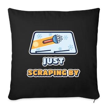 Ich komme gerade so über die Runden - Sofakissenbezug 45 x 45 cm - Schwarz - Vorne