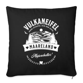 Vulkaneifel Ohne Zweifel Aus Der Eifel Maareland - Sofakissenbezug 45 x 45 cm - Schwarz - Vorne
