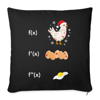 Ableitung Huhn Ei Spiegelei Mathe Funktion Xmas - Sofakissenbezug 45 x 45 cm - Schwarz - Vorne