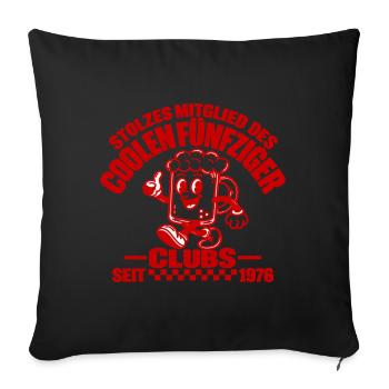 Club 1976 – Stolzes Mitglied des coolsten Jahrgang - Sofakissenbezug 45 x 45 cm - Schwarz - Vorne