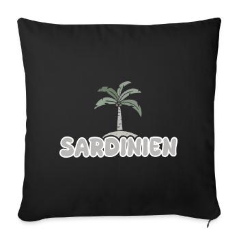 Urlaub Sardinien - Sofakissenbezug 45 x 45 cm - Schwarz - Vorne