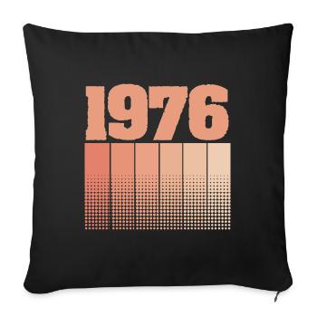 Geburtstag 1976 - Sofakissenbezug 45 x 45 cm - Schwarz - Vorne