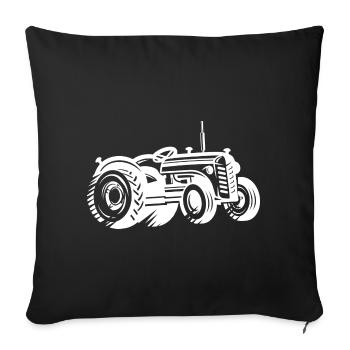 Traktor Silhouette Bauer Landwirtschaft - Sofakissenbezug 45 x 45 cm - Schwarz - Vorne