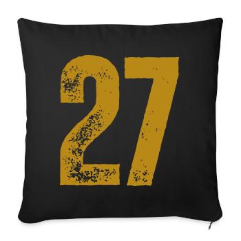 27 - Sofakissenbezug 45 x 45 cm - Schwarz - Vorne
