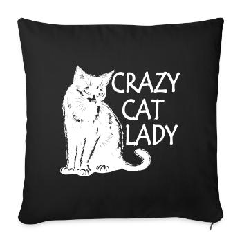 Cat cat - Sofakissenbezug 45 x 45 cm - Schwarz - Vorne