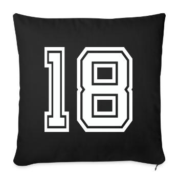 Geometrische 18 Umrisse – Blockstil - Sofakissenbezug 45 x 45 cm - Schwarz - Vorne