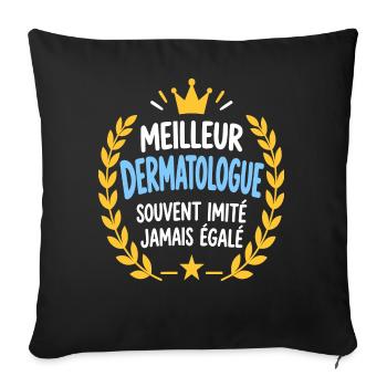 Bester humorvoller Dermatologe - Sofakissenbezug 45 x 45 cm - Schwarz - Vorne