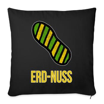 Erdnuss Erdung Elektriker-Witz Wortspiel - Sofakissenbezug 45 x 45 cm - Schwarz - Vorne