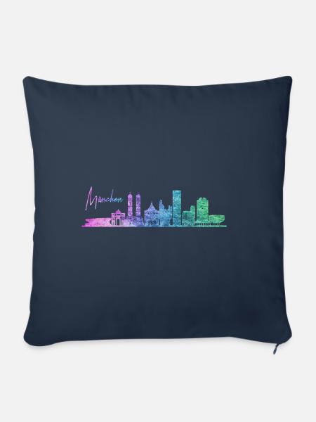 München skyline - Sofakissenbezug 45 x 45 cm - Navy
