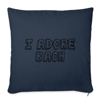 T-shirt de Johann Sebastian Bach - Housse de coussin décorative 45 x 45 cm - bleu marine - Devant