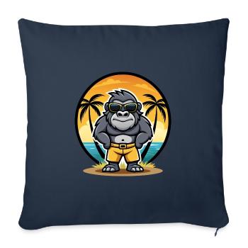 Gorilla Funny Cartoon Summer Beach Sunglasses Cool - Sofa pillowcase 17,3'' x 17,3'' (45 x 45 cm) - navy - Front