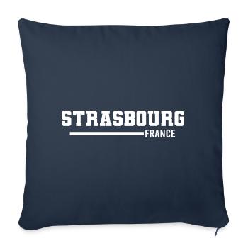 Strasbourg | France - Sofa pillowcase 17,3'' x 17,3'' (45 x 45 cm) - navy - Front