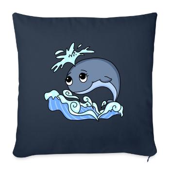 Wal - Sofakissenbezug 45 x 45 cm - Navy - Vorne