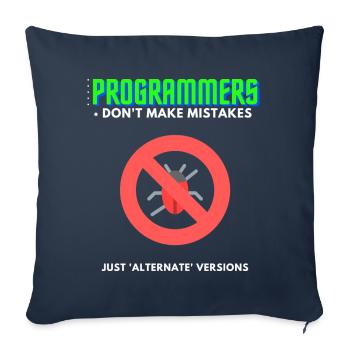 Programmer Debugging T-Shirt Men's - Sofa pillowcase 17,3'' x 17,3'' (45 x 45 cm) - navy - Front
