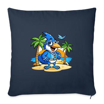 Blue Jay Lustige Cartoon Sommer Strand Sonnenbrille - Sofakissenbezug 45 x 45 cm - Navy - Vorne