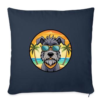 Bouvier Des Ardennes Hunderasse Cartoon Sonnenbrille - Sofakissenbezug 45 x 45 cm - Navy - Vorne