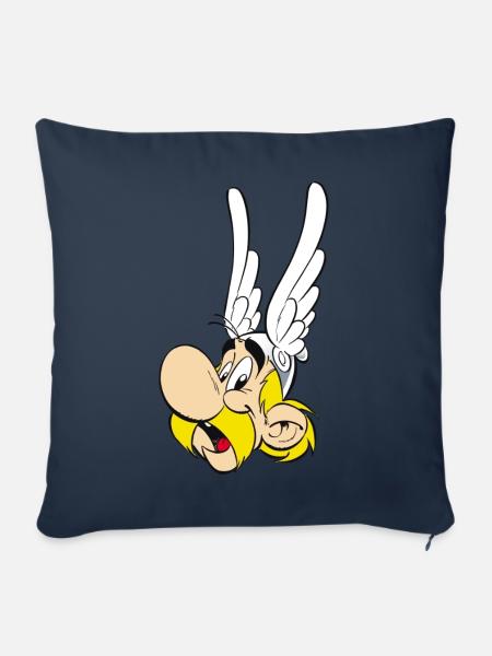 Asterix & Obelix - Flügelhelm - Sofakissenbezug 45 x 45 cm - Navy