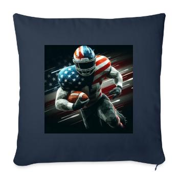 Patriotic American Football - Sofa pillowcase 17,3'' x 17,3'' (45 x 45 cm) - navy - Front