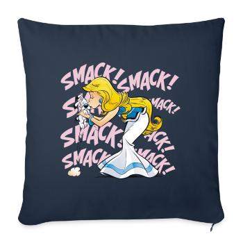 Asterix & Obelix - Falbala with Idefix - Sofa pillowcase 17,3'' x 17,3'' (45 x 45 cm) - navy - Front
