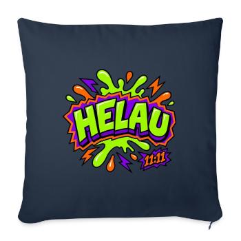 Helau 11:11 Karneval Retro T-Shirt - Sofakissenbezug 45 x 45 cm - Navy - Vorne
