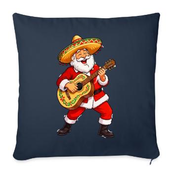 Mariachi Santa Weihnachten - Sofakissenbezug 45 x 45 cm - Navy - Vorne