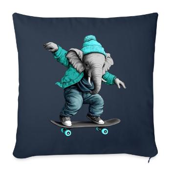 Elefant Freestyle - Sofakissenbezug 45 x 45 cm - Navy - Vorne