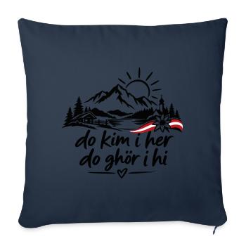 Do kim i her do ghör i hi - Heimatliebe - Sofakissenbezug 45 x 45 cm - Navy - Vorne