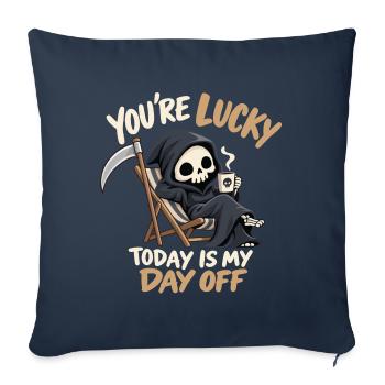 Niedlicher Sensenmann schwarzer Humor - Sofakissenbezug 45 x 45 cm - Navy - Vorne