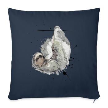 Bequem Hängendes Faultier im Aquarellstil - Sofakissenbezug 45 x 45 cm - Navy - Vorne