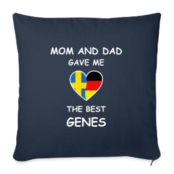 Schwedische Wurzeln & Deutschland - Best Genes - Sofakissenbezug 45 x 45 cm - Navy - Vorne