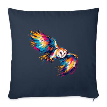 Chromatische Schleiereule - Sofakissenbezug 45 x 45 cm - Navy - Vorne