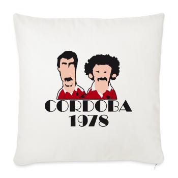 Cordoba 1978 Fussball Retro Geschenk Shirt - Sofakissenbezug 45 x 45 cm - Naturweiß  - Vorne