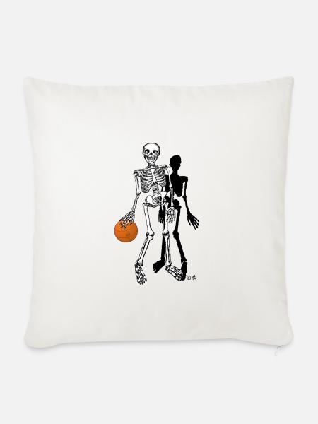 skelett basketball - Sofakissenbezug 45 x 45 cm - Naturweiß