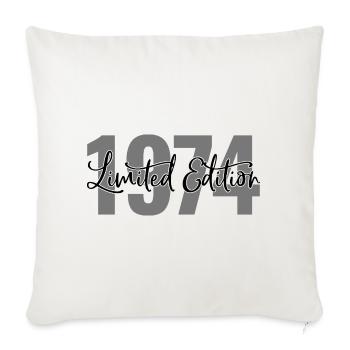 Édition limitée 1974 - Housse de coussin décorative 45 x 45 cm - blanc nature - Devant