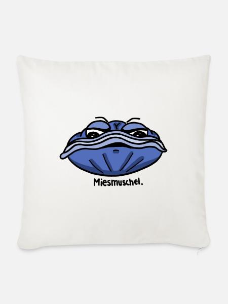 Miesmuschel - Sofakissenbezug 45 x 45 cm - Naturweiß