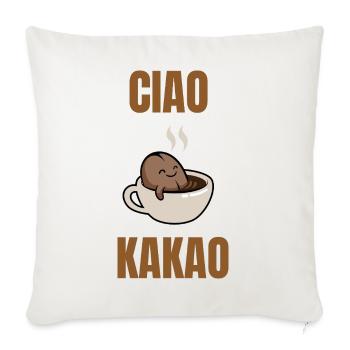 ciao Kakao - Sofakissenbezug 45 x 45 cm - Naturweiß  - Vorne