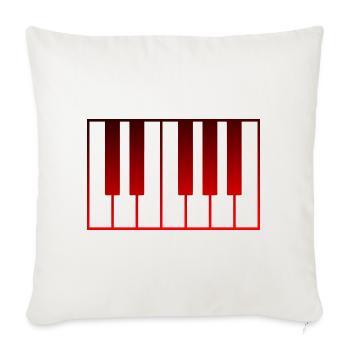 Musikinstrument - Klavier - Sofakissenbezug 45 x 45 cm - Naturweiß  - Vorne