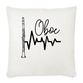 Oboe - Sofakissenbezug 45 x 45 cm - Naturweiß  - Vorne