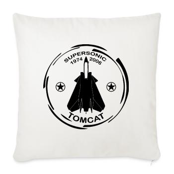 Avion F14 Tomcat - Housse de coussin décorative 45 x 45 cm - blanc nature - Devant