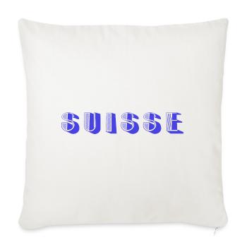 SUISSE. PAYS. GENEVE. SUISSE. HUMOUR. PAYS - Housse de coussin décorative 45 x 45 cm - blanc nature - Devant