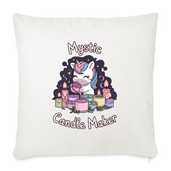 Fabricant de bougies mystiques. - Housse de coussin décorative 45 x 45 cm - blanc nature - Devant