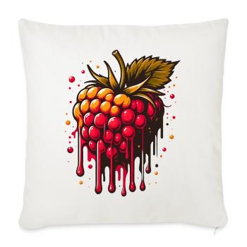 Two-tone dripping raspberry - Sofa pillowcase 17,3'' x 17,3'' (45 x 45 cm) - natural white - Front