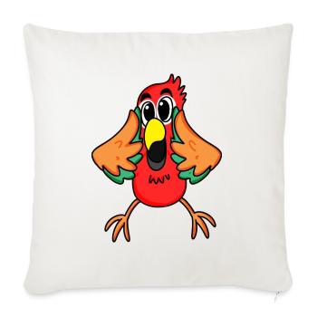 Parrot jungle - Sofa pillowcase 17,3'' x 17,3'' (45 x 45 cm) - natural white - Front
