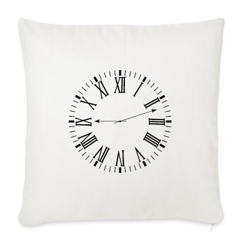 Roman clock - Sofa pillowcase 17,3'' x 17,3'' (45 x 45 cm) - natural white - Front