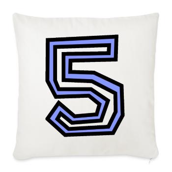 5. 5 JAHRE - Sofakissenbezug 45 x 45 cm - Naturweiß  - Vorne