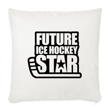 Zukünftige Ice Hockey Star - Sofakissenbezug 45 x 45 cm - Naturweiß  - Vorne